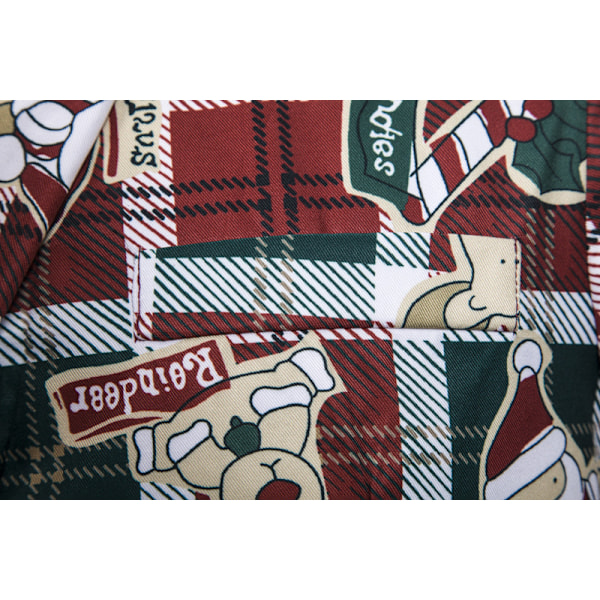 Herrar Julblazer Fultäckande X-Mas Festlig Tryckt Kostymjacka Red XL