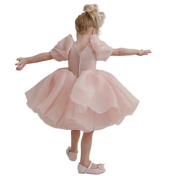 Piger Pufærme Tyl Tutu Snurre Babydoll Flare Gallakjole Prinsessekjole Pink 140cm