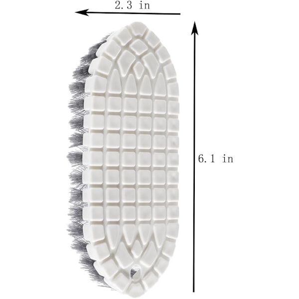 Multifunktionell tungt skurborste, handhållen skurborste med styva borst, 2-pack