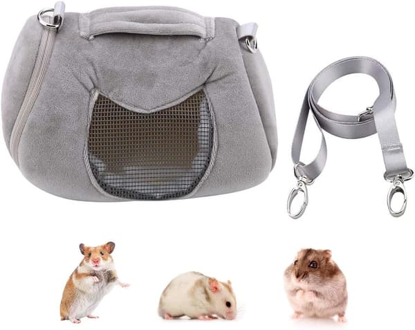 Hamsterbærerpose med justerbar skulderstropp Grey