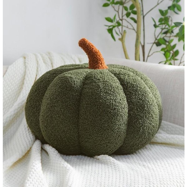 3D Pumpa Kudde Fylld med Bomull Heminredning Green 20CM