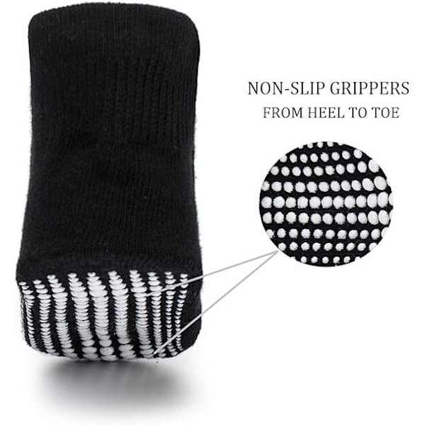 Baby Halkfria Ankelstrumpor med Halkskyddssulor för Spädbarn och Småbarn B-6PCS L