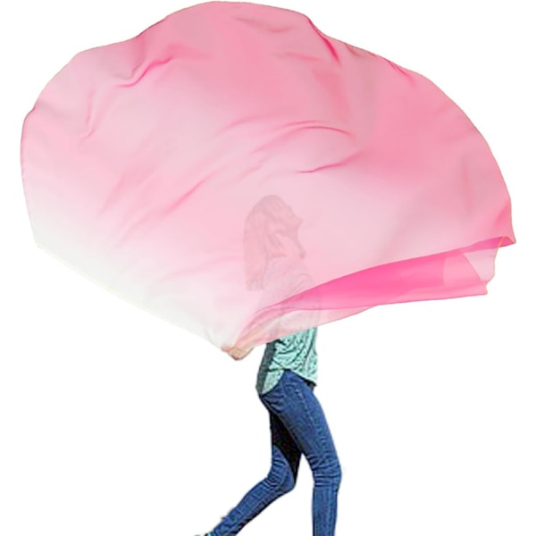 Ylistys- ja tanssilippu teleskooppivartta White Pink 1PCS