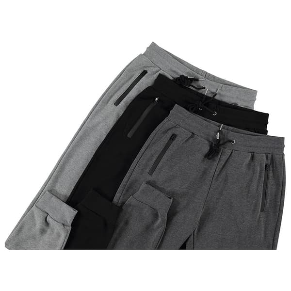 Mænds 3-pak Fleece Active Athletic Workout Jogger Sweatpants Set 1 2XL