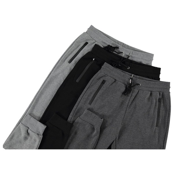 Mænds 3-pak Fleece Active Athletic Workout Jogger Sweatpants Set 3 M