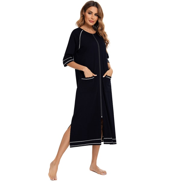 Kvinnors ammande sovklänning för gravida black XL