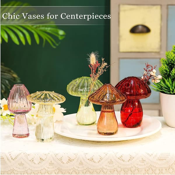 Hydroponiska växtvaser Mushroom Glas Bud Vases Style 1