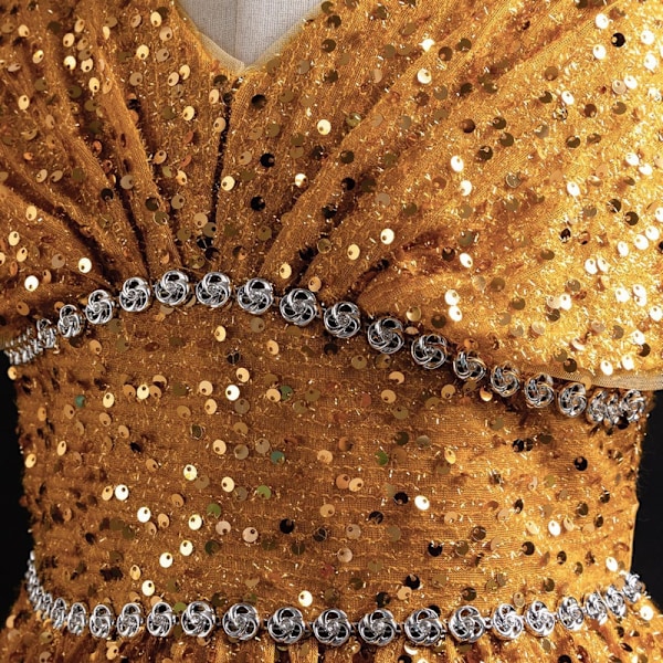 Piges Festkjole Sequin Formel Fancy Fødselsdagskjole Blue 140