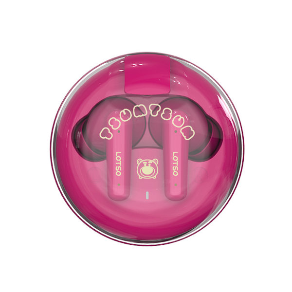 Langattomat Piirretty Bluetooth-kuulokkeet Latauskotelolla Rose Red