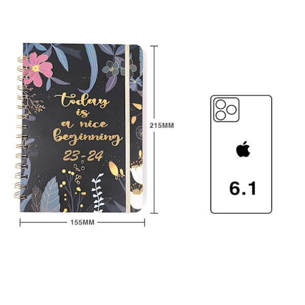 2024 Planner, Spiral Planner Notebook Style 5