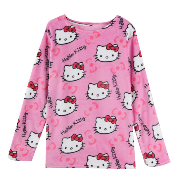 Vinterpyjamas för Kvinnor - Söta Flanellpyjamasuppsättningar Dark Pink M