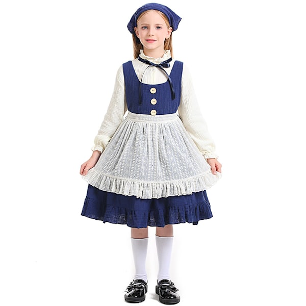 Pioneerpige Kostume Kolonial Prairie Kjole L