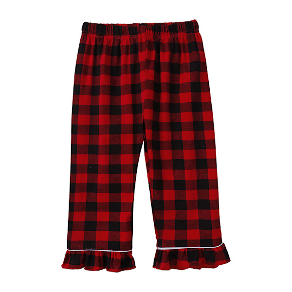 Pyjamas Set för Barn Rutig Långärmad Lounge Set B 110