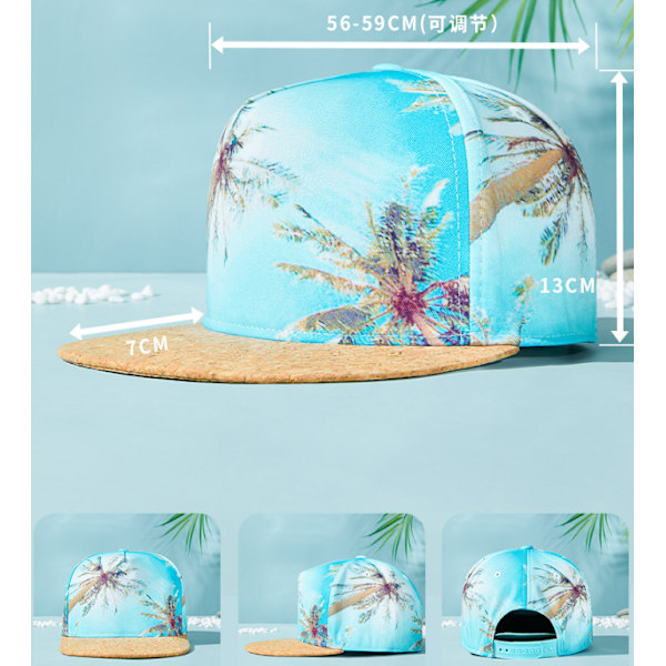 Snapback hattar för män Flat Bill Hat cap color2