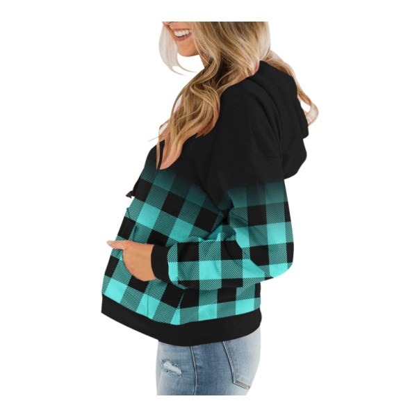 Casual Hoodie-tröjor för kvinnor green XL
