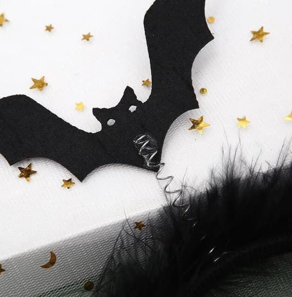 2 stk. Halloween Sort Bat Spooky Hårbånd Black