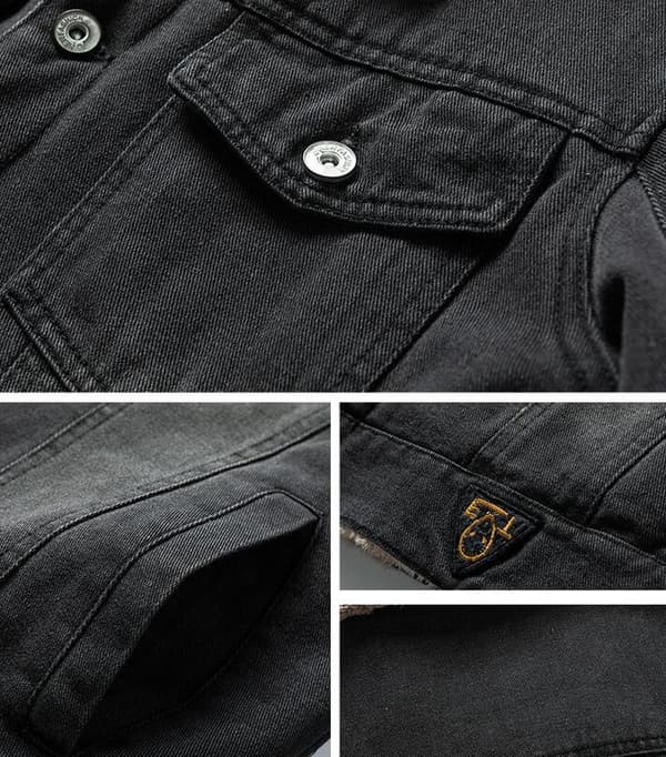 Sherpaforet Truckerjakke for menn Light Blue 2XL