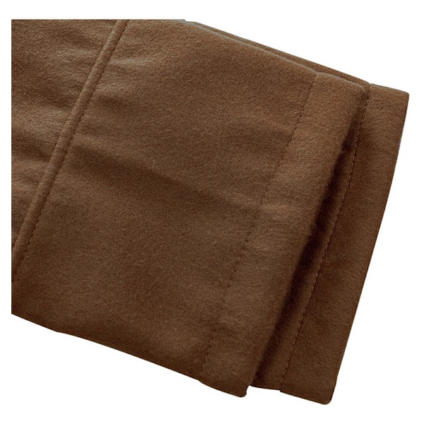 Herre Oversized Hakket Lang Frakke i Faux Uldblanding Brown L