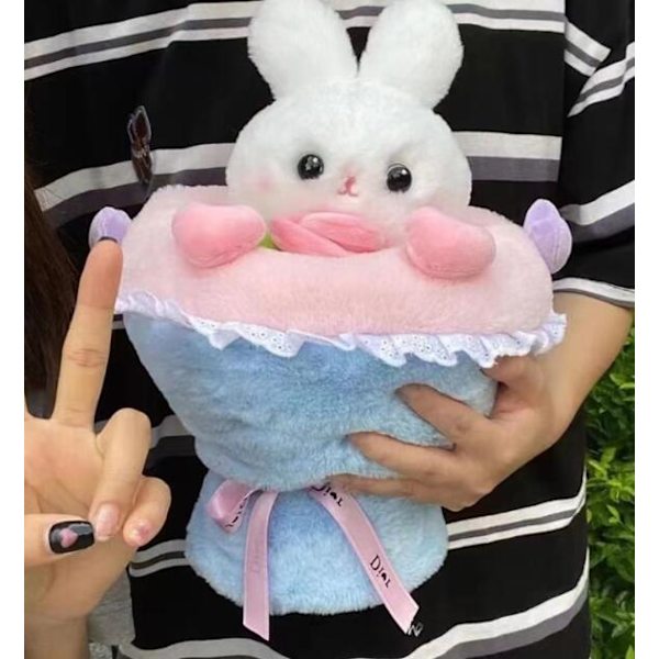 Plush Blomsterbukett Kanin-docka 30CM