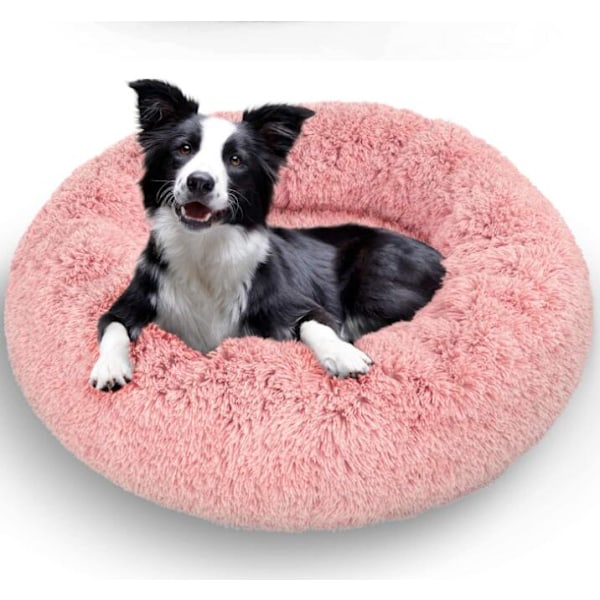 Rolig Hundebed for Små Hunder - Vaskbar Lite Dyrebed Apricot 80cm