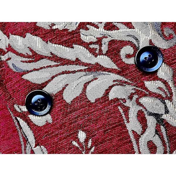 Herrar Victorian Dubbelknäppt Väst Red XL