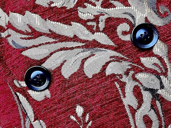 Herrer Vest med Dobbel Bryst i Viktoriansk Stil Red M