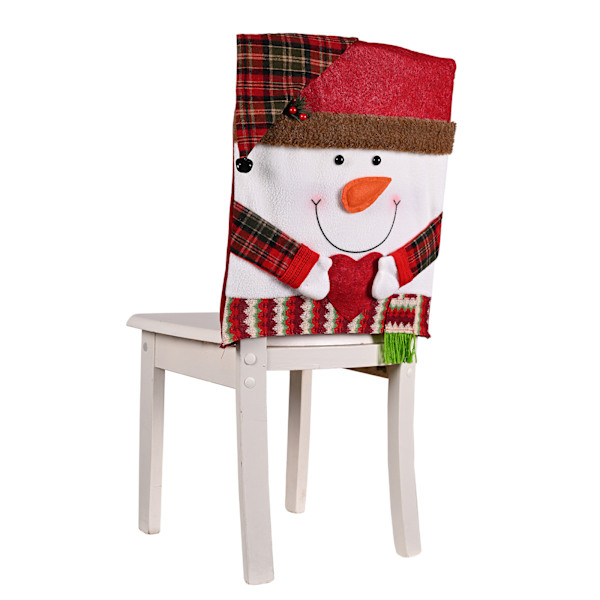 Julstol täcker Holiday Party Dekor Snowman