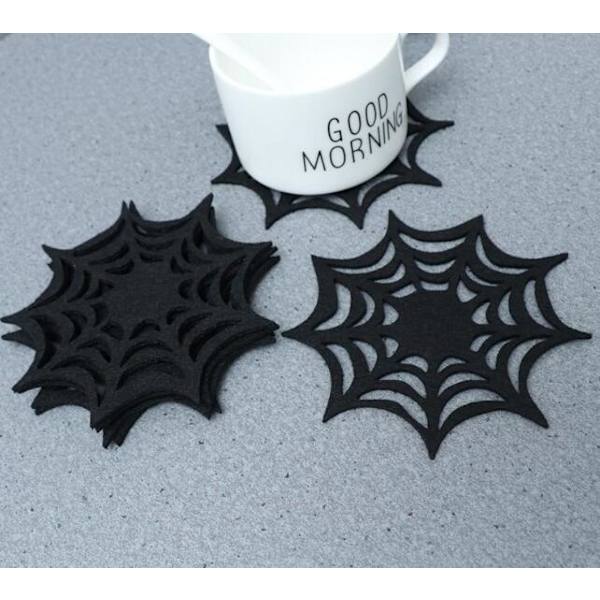 6 st Halloween-underlägg med spindelnät 6PCS