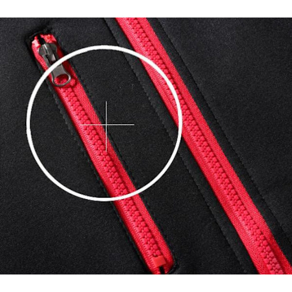 Luvtröjor herr Vintertröja med dragkedja i fleece red M