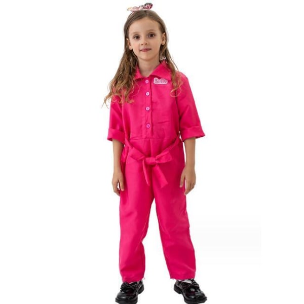 Rosa Jumpsuit med tilhørende hodeplagg for jenter L