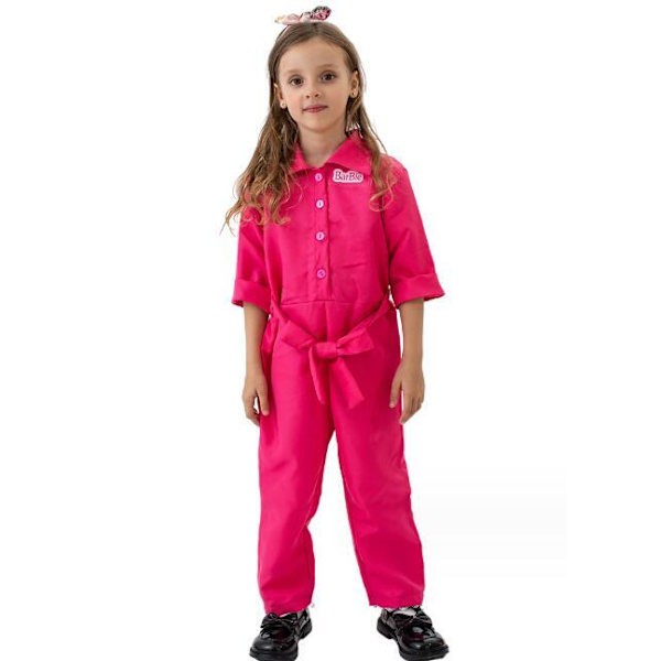 Rosa Jumpsuit med tilhørende hodeplagg for jenter M