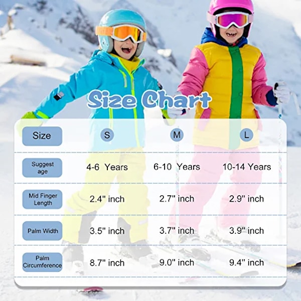 Vinterhandskar för barn Skidhandskar Rose red 4-6Y