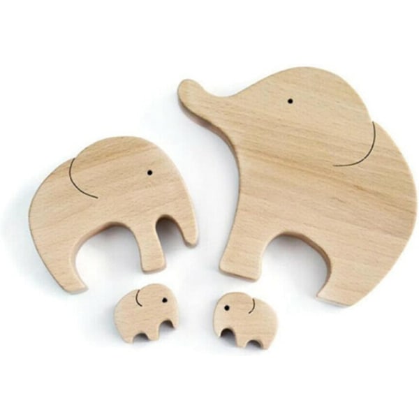 1 Sæt Træelefant Familie Ornament 1 Set