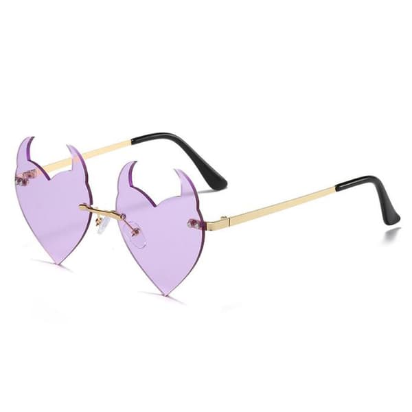 Devil Solglasögon utan bågar för kvinnor Solglasögon purple