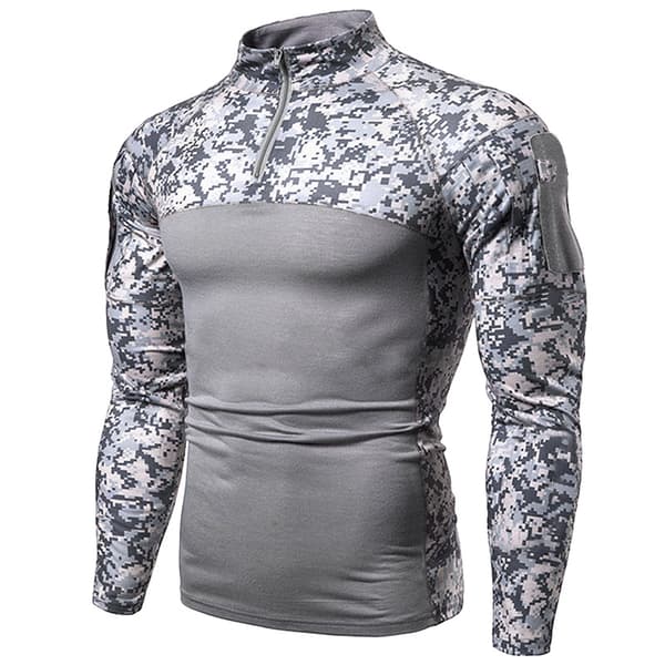 Menn's Stalker Langærmet Stealthy Camo Tee Gray L