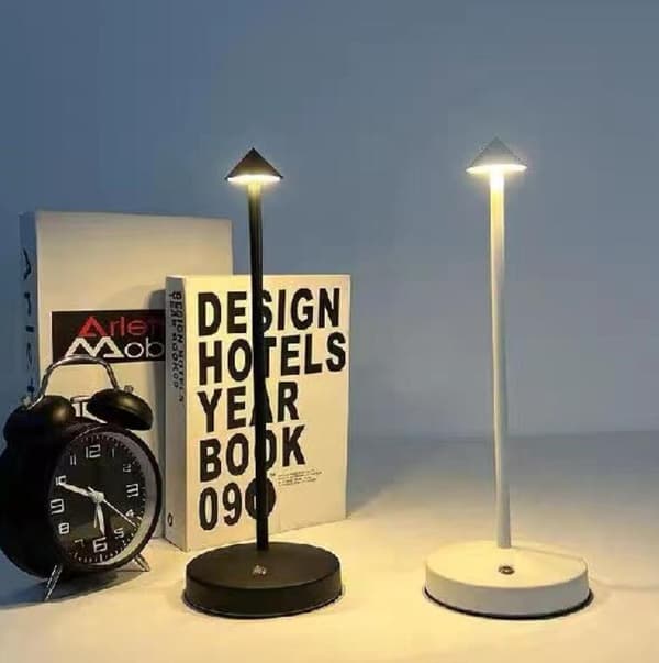 Dæmpbar Tip Svampe Lampe Til Hjemmedekor Black