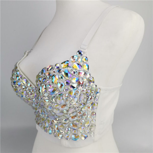 Dam Sparkle Glitter BH Top Dansande Crop Tops M