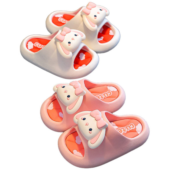 Bunny Toddler Slides Topp-Slippers for Gutter og Jenter - Barne-Slidesandaler Pink#2 34-35
