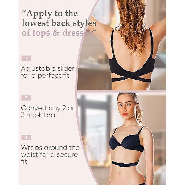 3 st Backless BH-Rems Konverter för Backless Klänning