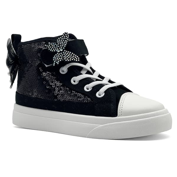 Søde høje sneakers i kanvas til piger black 25