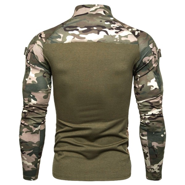 Mænds Stalker Langærmet Stealthy Camo T-shirt Green S