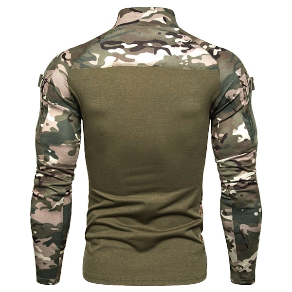 Miesten Stalker Pitkähihainen Salama-Camo-Paita Green S