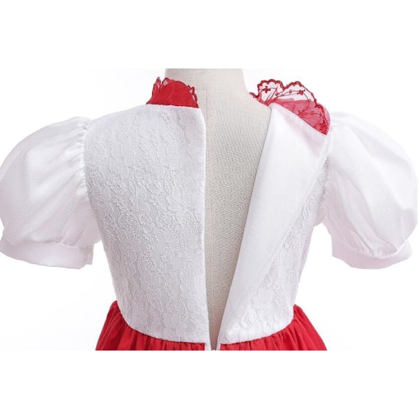 Rosa Prinsessklänningar för Barn Jul Cosplay White 100CM