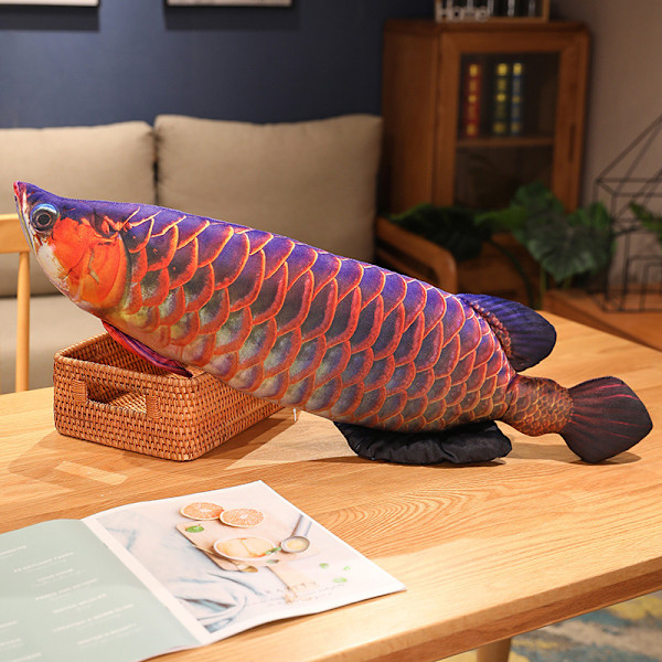 Jättelik Simulerad Fisk Plyschleksak, Mjuk Fisk Dekorationskudde Q2 100cm