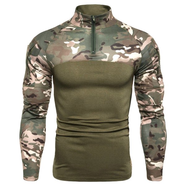 Mænds Stalker Langærmet Stealthy Camo T-shirt Green M