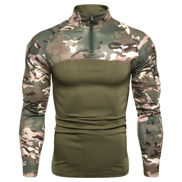 Miesten Stalker Pitkähihainen Salama-Camo-Paita Green L