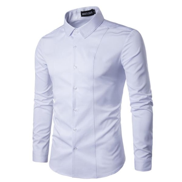 Klänningskjortor för män Långärmad skjorta white M