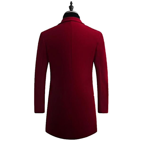 Miesten villasekoitetakki, slim fit, topcoat Red XL