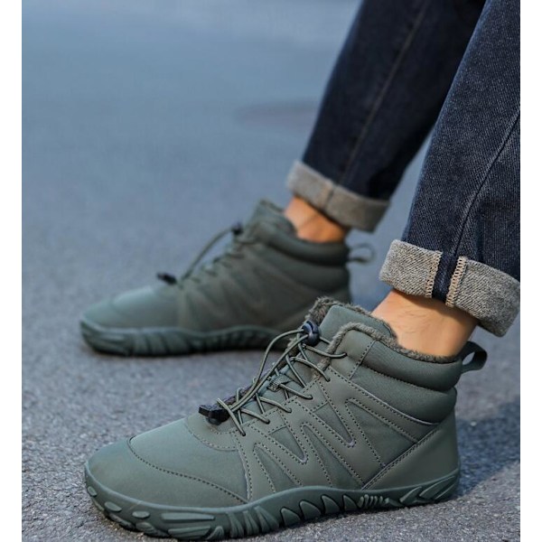 Talviset Naisten ja Miesten Talvikengät Vuoratut Lämpimät Talvikengät Army Green 41