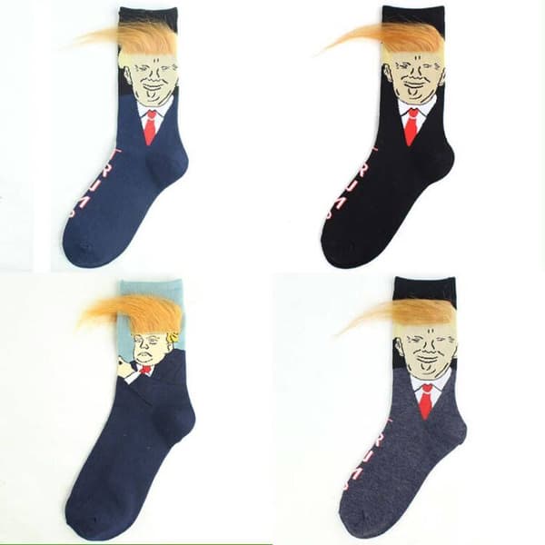 4 Par Sockor Med Hår för Män & Kvinnor Style 2